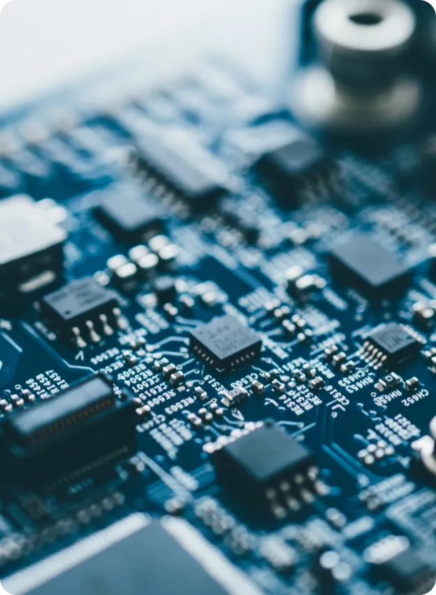 Close-up of a circuit board.